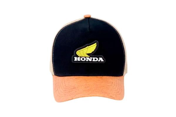 Boné Trucker Patch-Preto/Marron